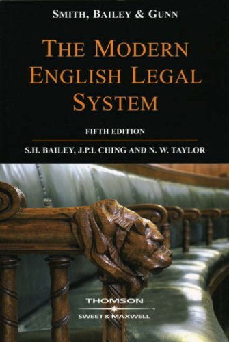 Smith, Bailey & Gunn on The Modern English Legal System von Sweet & Maxwell Ltd